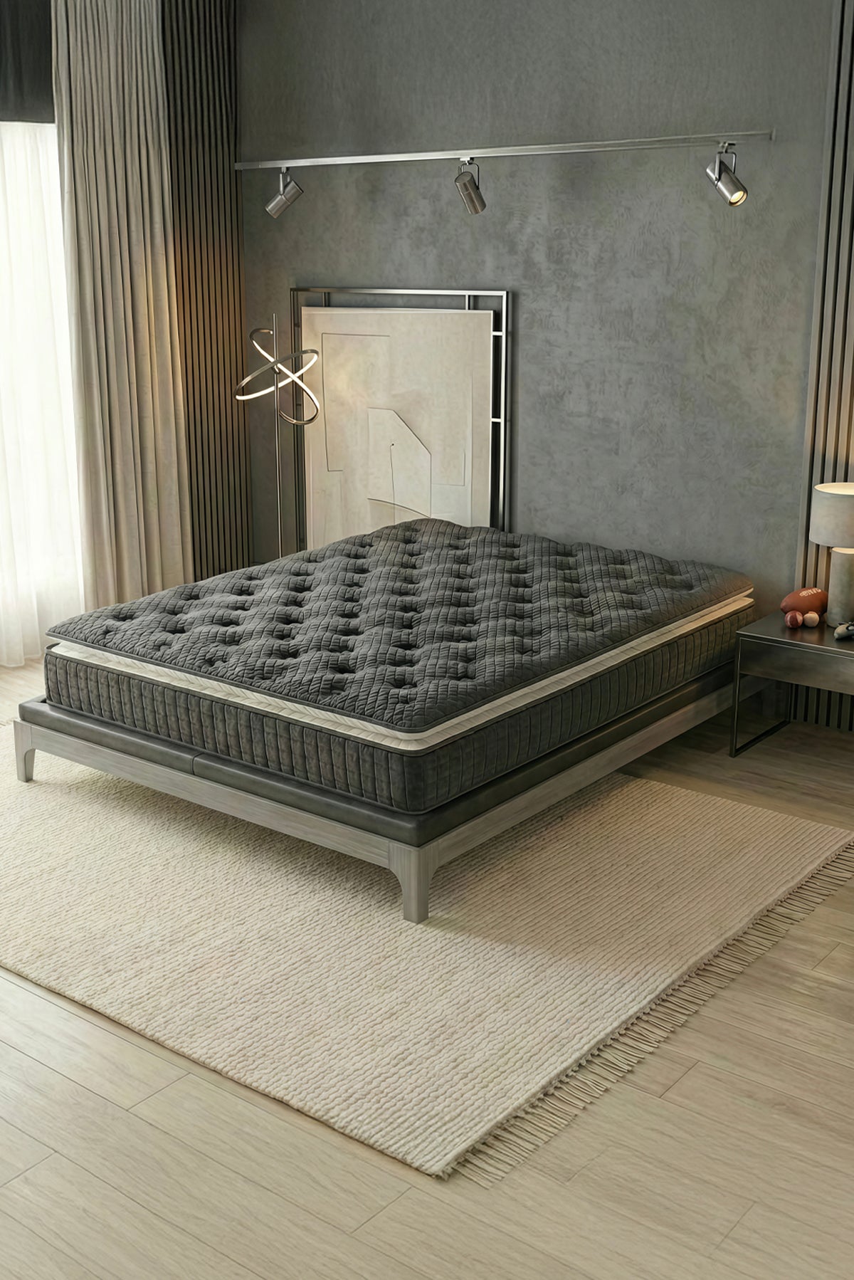 Ultra Ortopedik Bel ve Sırt Destekli Hilal Pedli Pocket Yaylı Torba Yaylı Tavşan Tüyü Kumaş Yatak