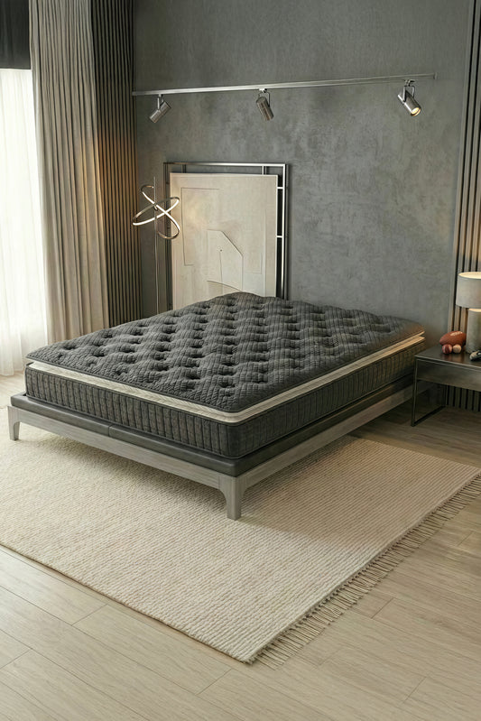 Ultra Ortopedik Bel ve Sırt Destekli Hilal Pedli Pocket Yaylı Torba Yaylı Tavşan Tüyü Kumaş Yatak