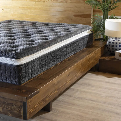 Gri Ultra Ortopedik Hilal Pedli Paket Yaylı Tavşan Tüyü Peluş Kumaş Yatak