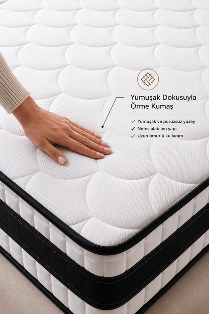 Rüya Full Ortopedik Yaylı Yatak Ölçü Seçenekli Roll Pack